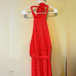 Red polkadot dress